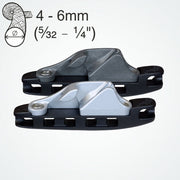 Clamcleat CL827-18 - Aero Base with Side Entry Cleat (Port) for ropes 4-6mm
