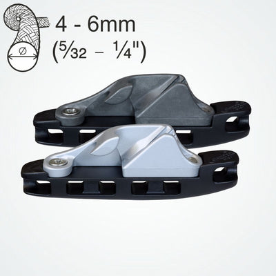 Clamcleat CL827-18 - Aero Base with Side Entry Cleat (Port) for ropes 4-6mm