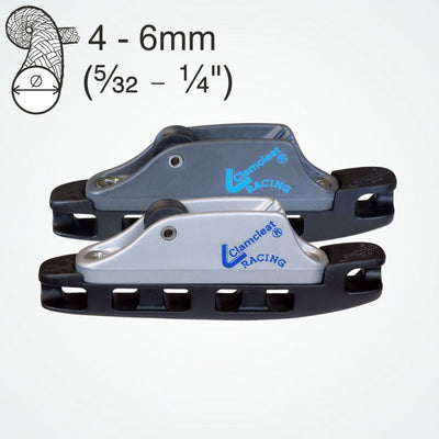 Clamcleat CL827-36 - Aero Base with CL236 Roller Fairlead Cleat for ropes 4-6mm