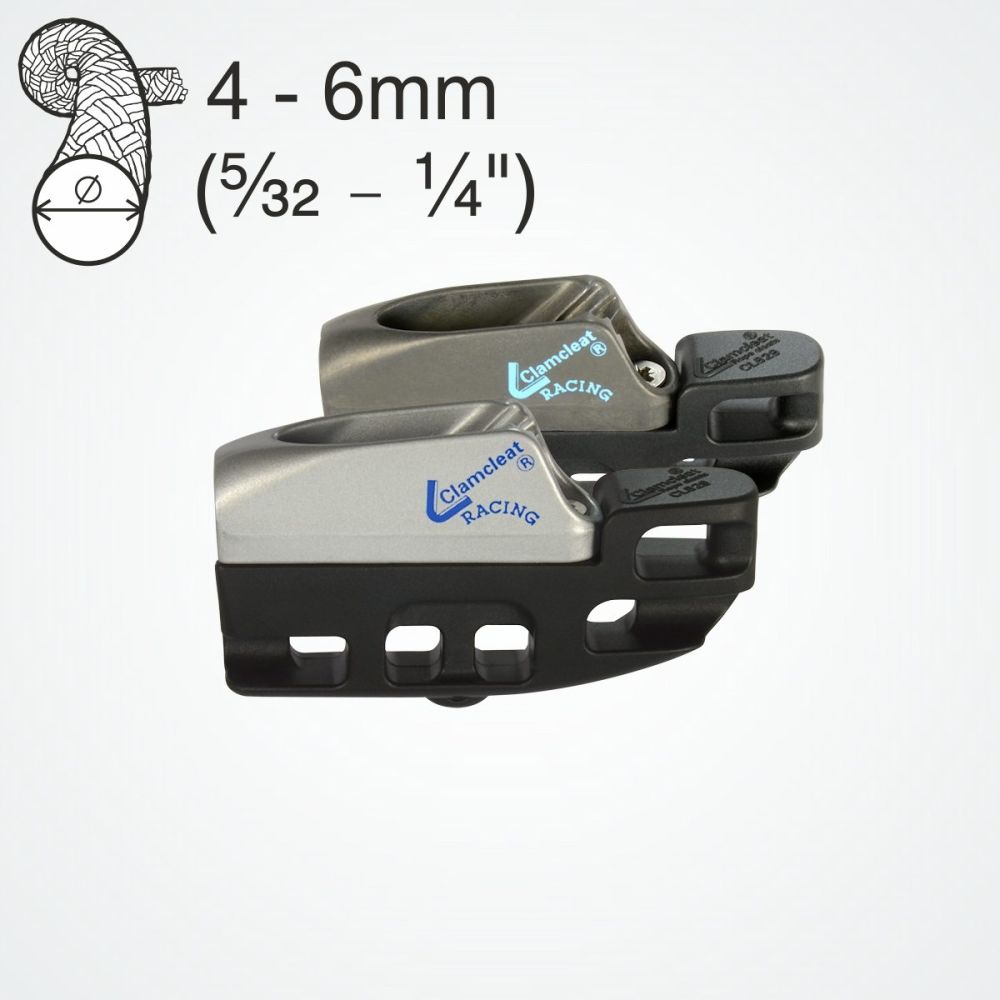 Clamcleat CL829-11 - Alloy aero cleat for ropes 4-6mm