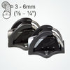 Clamcleat CL830CKC - Side-Mount Cage with CL211 Mk2 Junior & CL815 Keeper for ropes 3-6mm