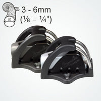 Clamcleat CL830CKC - Side-Mount Cage with CL211 Mk2 Junior & CL815 Keeper for ropes 3-6mm