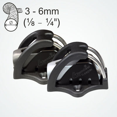 Clamcleat CL830CKC - Side-Mount Cage with CL211 Mk2 Junior & CL815 Keeper for ropes 3-6mm