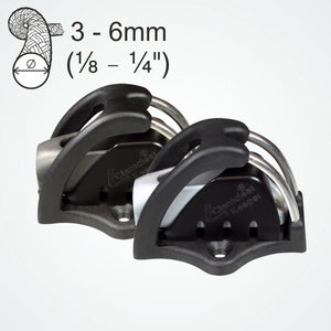 Clamcleat CL830CKC - Side-Mount Cage with CL211 Mk2 Junior & CL815 Keeper for ropes 3-6mm