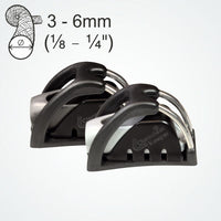 Clamcleat CL832CKC - In-Line CL817 Cage with CL211 Mk2 Junior & CL815 Keeper for ropes 3-6mm