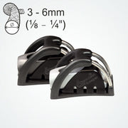 Clamcleat CL832CKC - In-Line CL817 Cage with CL211 Mk2 Junior & CL815 Keeper for ropes 3-6mm