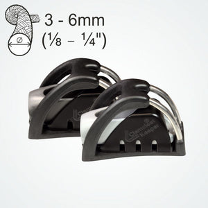Clamcleat CL832CKC - In-Line CL817 Cage with CL211 Mk2 Junior & CL815 Keeper for ropes 3-6mm