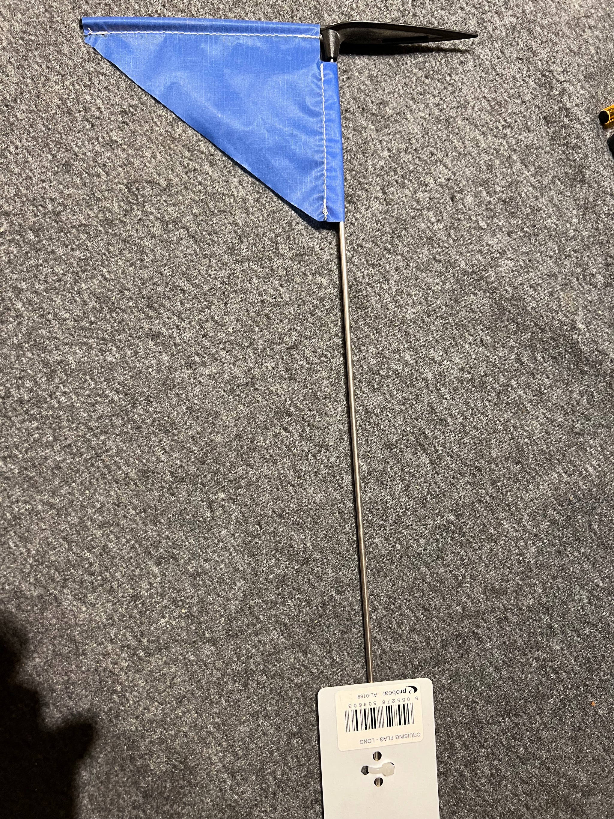 Single Sailing Boat Burgee Triangle shape by Allen Royal Blue