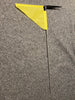 Single Sailing Boat Burgee Triangle shape by Allen yellow