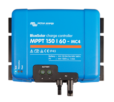 Victron BlueSolar Charge Controller 12/24/36/48v 150/60 - MC4 PV Connection