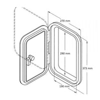 Small Rectangular Hatch White 2014 Series