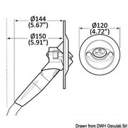 Whale Twist shower hot/cold water, angled, grey