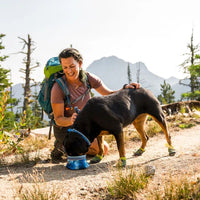 Ruffwear Quencher™ Dog Bowl with Coastal Mountains Print (Medium)