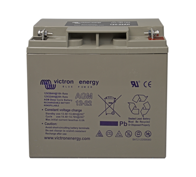 Victron 12V AGM deep cycle battery - 22 ah @ C20