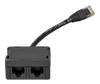 RJ45-splitter - 1xRJ45 male/15cm cable/2xRJ45 female