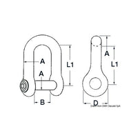 Anchor shackle AISI 316 10 mm