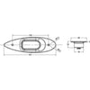 Evoled Eye Low Consumption LED Navigation Lights Made of Mirror-Polished Stainless Steel for Built-in Bulkhead Mounting