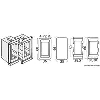 Plastic Bezel for Switch, Central Insert 14.197.21