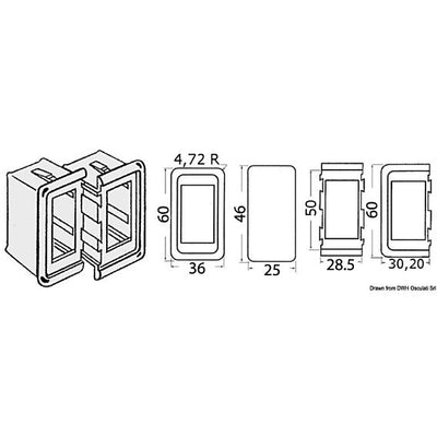 Plastic Bezel for N. 1 Switch 14.197.22