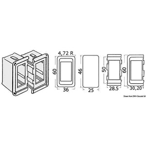 Plastic Bezel for Switch, Central Insert 14.197.21