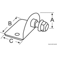 90° Plate 8mm-Threaded Pin Internal