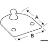 Flat Fastening Plate w/8-mm Threaded Pin