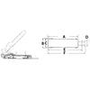 Anti-vibration rubber peak latch 96x29 mm black
