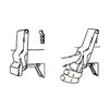 Anti-vibration rubber peak latch 96x29 mm black