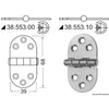 Hinge w/central pin 76x38 mm 38.553.10