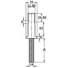 Stanchion base AISI316 25 x 1.5 mm