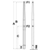 Stanchion AISI 316 ORC complying model 625 mm