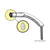 Oval pipe handrail AISI316 external screws 220 mm