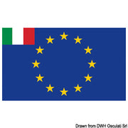 Flag EU+small Italy flag 20 x 30 cm