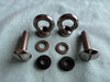 M8 EYE NUT KIT : 2 SCREW BOLTS 2 EYE NUTS 2 WASHERS 2 RUBBER WASHERS