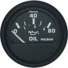 Faria Beede Oil Pressure Gauge 80PSI in Euro Black Style (US Resist)