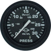 Faria Beede Water Pressure Gauge 30 PSI in Euro Black Style