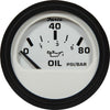 Faria Beede Oil Pressure Gauge 80PSI in Euro White (US Resistance)