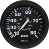 Faria Beede Speedometer in Euro Black Style (Mechanical Pitot / 80MPH)