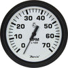 Faria Beede Tachometer in Euro White Style (7000RPM / Petrol Outboard)