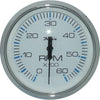 Faria Tachometer in Chesapeake SS White (6000RPM / Petrol Inboard)