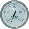 Faria Tachometer in Chesapeake SS White (4000RPM / Magnetic Flywheel)