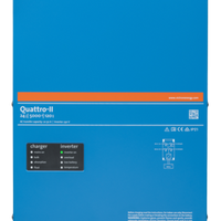 Victron Quattro II Sine wave Inverter/Charger. 24 volt 5000va inverter with 120 amp charger - c/w 2x 50A transfer relays.