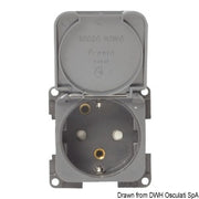 Shuko bipolar socket dark grey