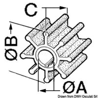 Impeller HONDA 9.9/15 HP