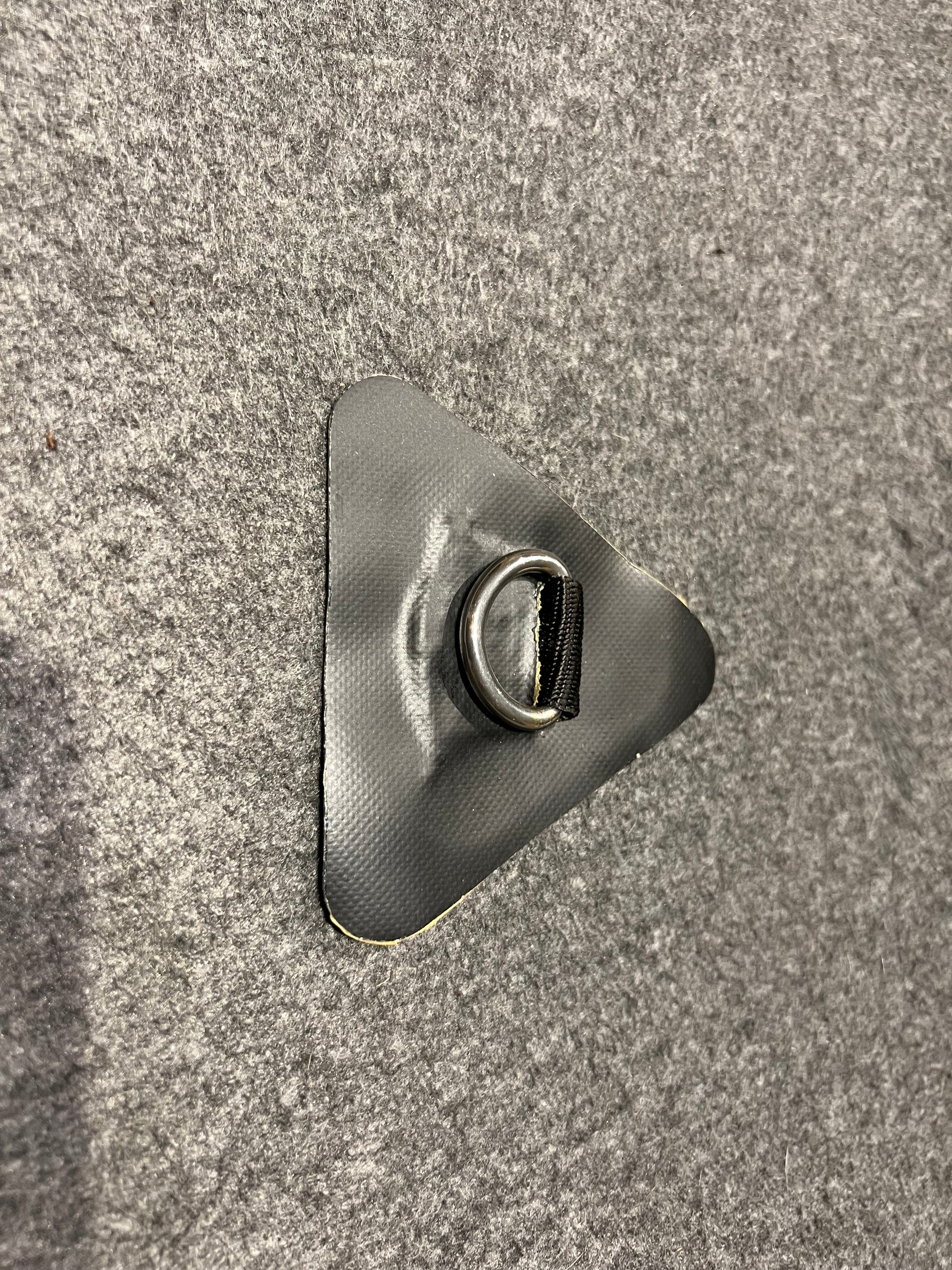 Hypalon black triangular D patch small