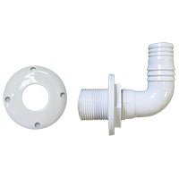 Thru-Hulls Elbow 90º with Hose Barb and Screw Flange by Lalizas
