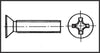 Cross slotted countersunk head screw AISI 316 DIN 965 by Lalizas