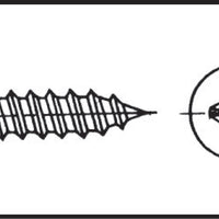 Plain recessed-head self-tapping screw AISI 316 DIN 7981 by Lalizas