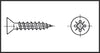 Countersunk recessed-head chipboard screw 3x16 mm AISI 316 by Lalizas