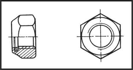 Self-locking nut AISI 316 DIN 985 by Lalizas